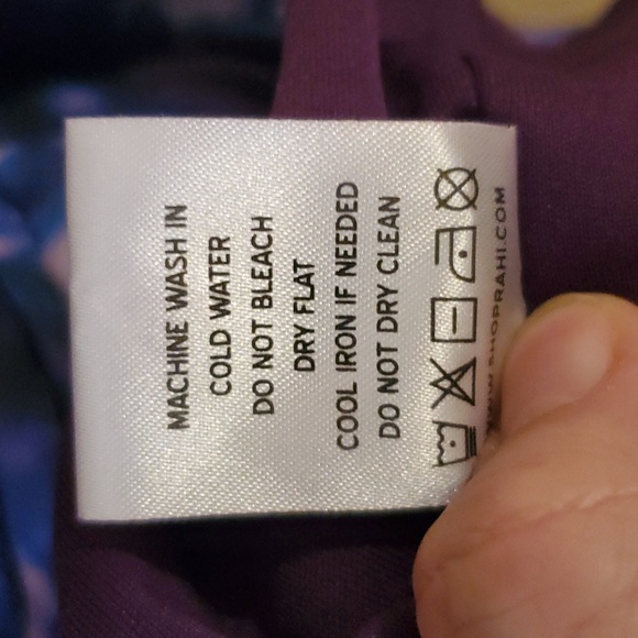 Rahi Leila Long Sleeve Cross Front Cutout Purple Tye-Dye Print Size XL NWOT'S - Picture 11 of 12